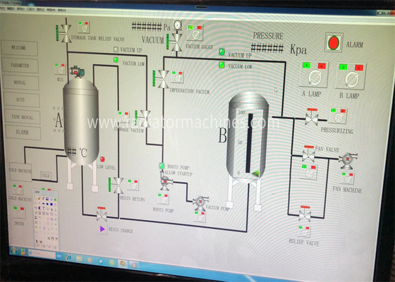 خرید VPI2800 تجهیزات کاملا اتوماتیک تحت فشار خلاء برای جداسازی موتورها و ترانسفورماتورها D2800*H3400mm تولید آنلاین