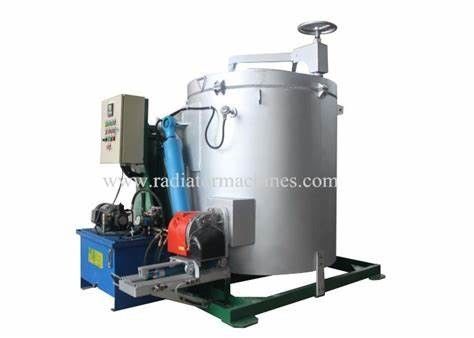 ظرفیت کوره ذوب از جنس استنلس استیل 1000kg ظرفیت 850C درجه